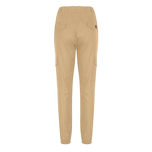 Mens Cargo Pants Slim Fit Drawstring Stretch Joggers Tapered Causal Fashion Solid Athletic Sweatpants Fall Trousers3