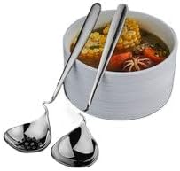 304不锈钢汤勺漏勺套装家用厨房大容量盛汤专用大号火锅勺子 Stainless Steel Long handled soup spoons，Spoons,Meal spoon Household Cleaning，Kitchen Storage Essentials