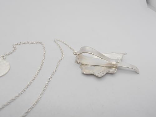 Marcador de plata 925 Roble con hoja elegante para lectores selectos 5