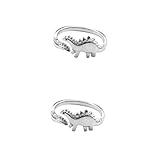 Bagues triceratops : pour à de s'amuser, pense que tricératops un bon match car y a 200 millions d'années, tombés amoureux tricératops et l'amour est venu d'ignorer l'opposition de dragon respectif. ont décidé de ensemble pour éviter d'être traqués, bague de mode, bague de modélisation de dinosaure