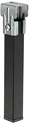 Imex El Zorro – Juego 4 Patas Somier Sin Ruedas | 25x3,5x3,5 cm | Metal Resistente con Acabado Gris | Rosca Estándar Universal | Compatibles con Somieres de Cama