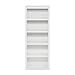 Furinno Rail 5-Tier Open Shelf Bookcase with Classic Style Edges, White