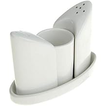Wilmax White Porcelain Set Of 2 Salt & Pepper Set | Dishwasher Safe, Easy To Clean | Fine, English Porcelain | Wl-996117/Sp