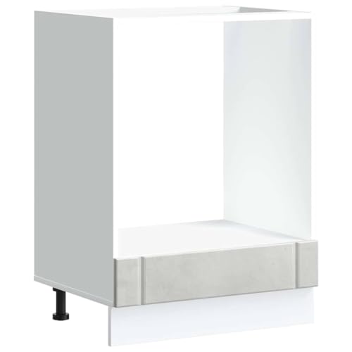 vidaXL Armoire de Four Lucca Gris béton Bois ingénierie