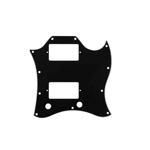 Pickguard guitare électrique 3/4 noir et blanc pour éviter les rayures de médiator