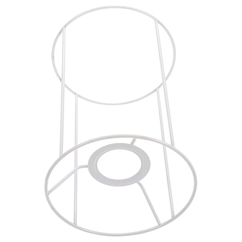 SOPOTUTU Soporte Metálico de Hierro Blanco para Pantalla de Lámpara DIY Superficie Lisa Resistente y Fácil de Instalar para Lámpara de Mesa y Techo
