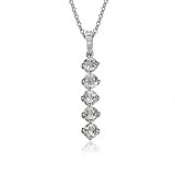 LYGXWJFC Collar con Colgante de Amatista Verde Natural para Mujer, Cadena de Plata de Ley, joyería
