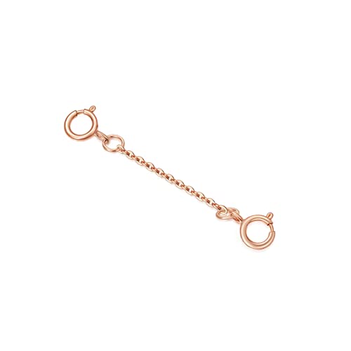 Image of 10k 14k Real Gold 1 inch /1.5 inch /2 inch /2.5 inch /3 inch /4 inch /5 inch Necklace Extender, Necklace Bracelet Extender Chain, Durable Gold Extender Chain, Adjustable Extension Chain for Necklace Bracelet Anklet
