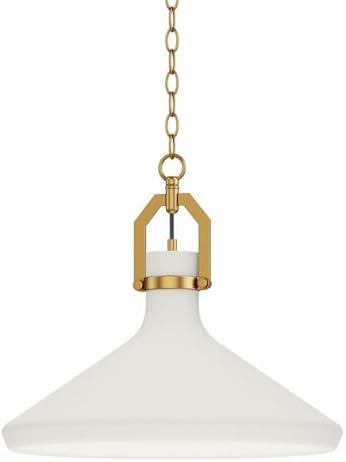 Maxim Lighting 12386WTSBR Lumi - 1 Light Pendant-12 Inches Tall and 16 Inches Wide, Finish Color: Satin Brass, Installation: Traditional
