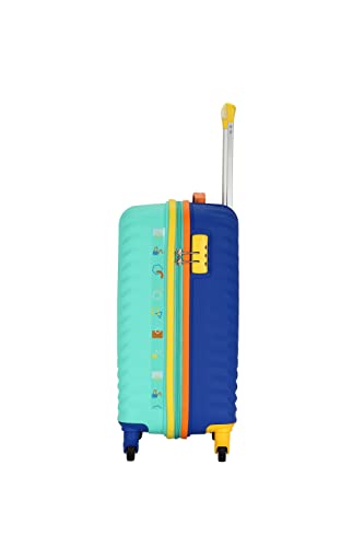 Image of American Tourister Cabin Trolley Bag for Travel|Splash 55 Cms Polycarbonate Hardsided Small Luggage Bag|Speed Wheel 8 Wheel Suitcase for Travel|Trolley Bag for Travelling,Multicolor,55.1 Centimeters