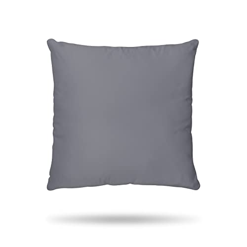 Komplettkissen Linon - Kopfkissen, Dekokissen, Couchkissen, Sofakissen (50x50 cm, Grau) Cover