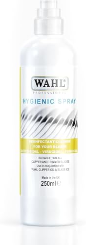 Image of Wahl Hygienic Clipper Spray, Suitable for All Clipper and Trimmer Blades, Cleaning Sprays, Disinfectant Cleaner, Prolong Clippers and Trimmer Use, Clean Blades (Pack of 5)