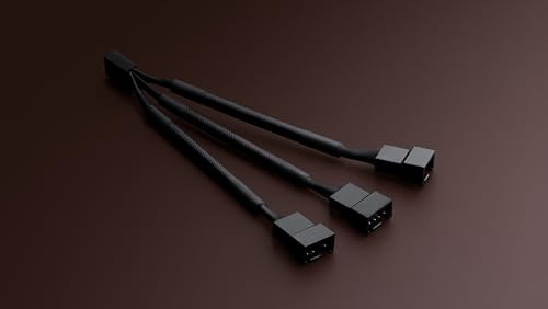 Noctua NA-SC1 Sx2, 3-drożny kabel rozdzielacza wentylatora, 4-pinowy PWM (dwupak, 13 cm, czarny)