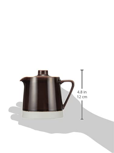 Hasami Ware 19586 Essence Teapot Stainless Steel Tea Strainer Set, 16.9 Fl Oz (500 Ml), Brown, Plain, Candy Glaze, Stylish, Teapot, Made In Japan, Black Tea Pot, Porcelain #TOP3