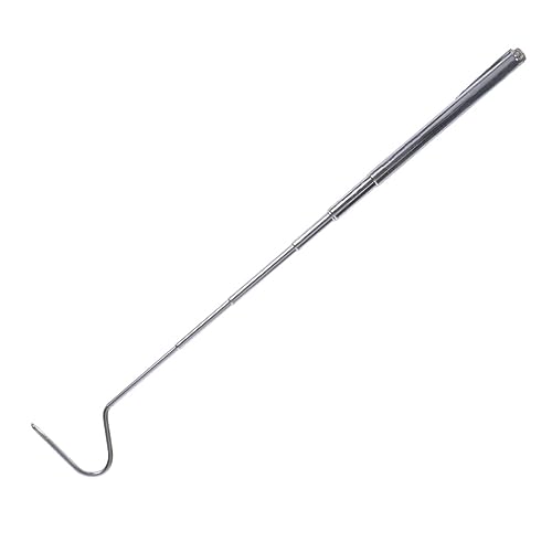 Totority Stainless Steel Retractable Snake Hook Tool Professional Reptile Supplies for Snakes and Reptiles Easy to Carry Duckbill for Safe Handling