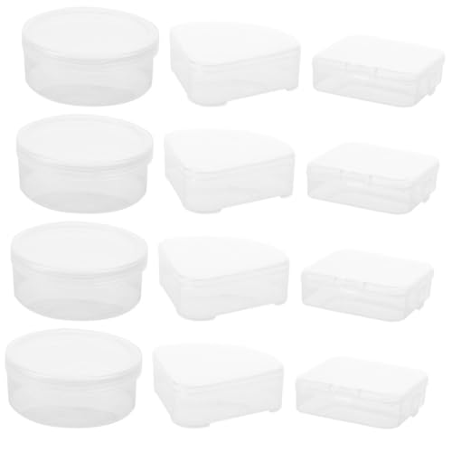 Beaupretty 12 Pezzi Marshmallow Soffio Di Polvere Scatola Di Immagazzinaggio Caso Soffio Soffio Di Trucco Organizzatore Di Stoccaggio Soffio Di Triangolo Soffio Di Polvere Setacci