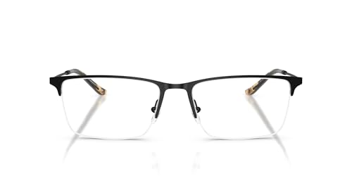 Montures EA1171 Emporio Armani rectangulaires homme en métal noir chic