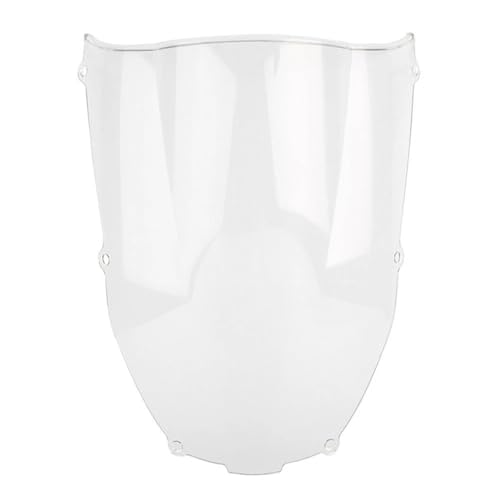 Bulle double courbure blanche Kawasaki ZX6R 636 spoiler extension pare-brise moto