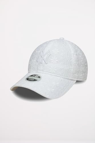 New Era Casquette 9Twenty WMNS Broderie NYEra Femme - MLB de Baseball en Coton Boucle Metal, avec Visiere Printemps-ete Printemps Ete Automne Hiver - Taille Unique Blanc