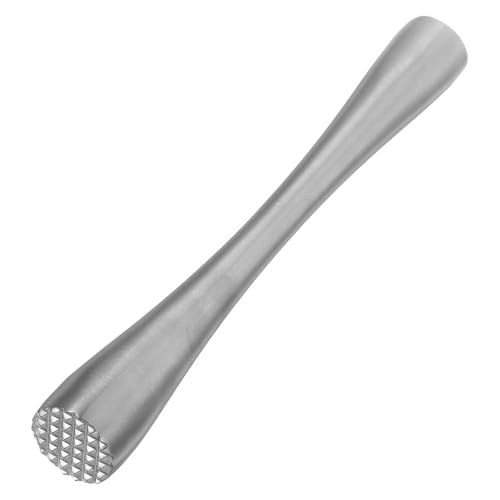 HOMSFOU Machacador de Hielo Picado de Acero Inoxidable Mango Largo, Mezclador de Cócteles Profesional para Bar, Herramienta Resistente y Compacta para Preparar Mojitos y Reutilizable
