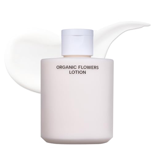 Whamisa Organic Flowers Double Rich Lotion, 95.2% Organic, Waterless Formula, Fermented Postbiotic for Deep Hydration & Soothing, Moisturizing (200ml)