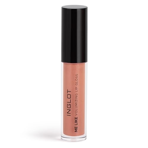 Inglot Volumizing Lip Gloss für Volle Lippen Me Like Volumizing Lip Gloss, Glanzend Booster Lippenstift Glitzer Halbtransparent Schimmernd, 5.5 ml : 56