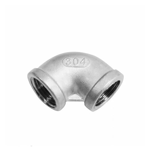 PIUHRKLEVD 1/4" Elbow 90 Degree Angled Stainless Steel 304 Female Threaded Pipe Fitting DN8 Water Gas Oil