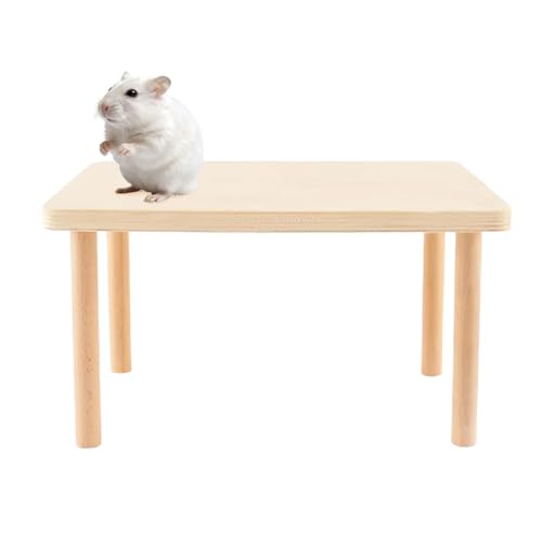 LONZIKP Plateforme Hamster petite en Bois – Robuste pour Escalade & Jeu, Aménagement Naturel de Cage pour Hamsters Nains & Petits Rongeurs