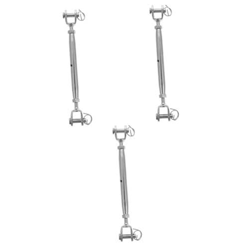PartyKindom 3 piezas Tensor de Cuerpo Cerrado con Gancho y Tornillo de Acero para Tensar Cables y Cuerdas de Tienda miniatura 1