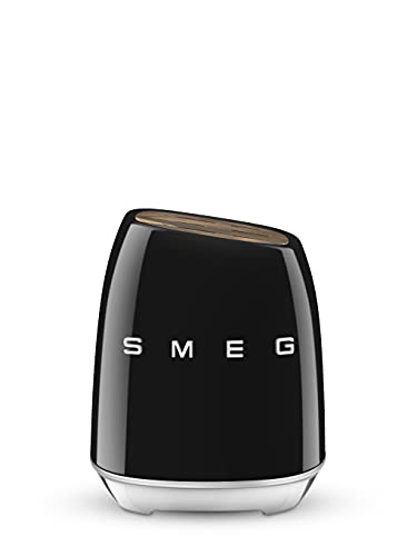 Smeg Black Stainless Steel Knife Block Set #TOP7