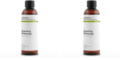 ORGÁNICO - Aceite vegetal Onagra - 100mL - 100% Puro, Natural, Prensado en frío y Certificado AB - AROMA LABS (Marca Francesa) (Paquete de 2)