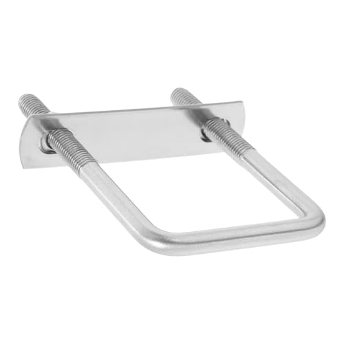 Luxshiny Heavy Duty Stainless Steel Square U-Bolt Set M8 X 50 X 100mm with Nuts and Frame Plate for Boat Trailer Automotive Industrial Use