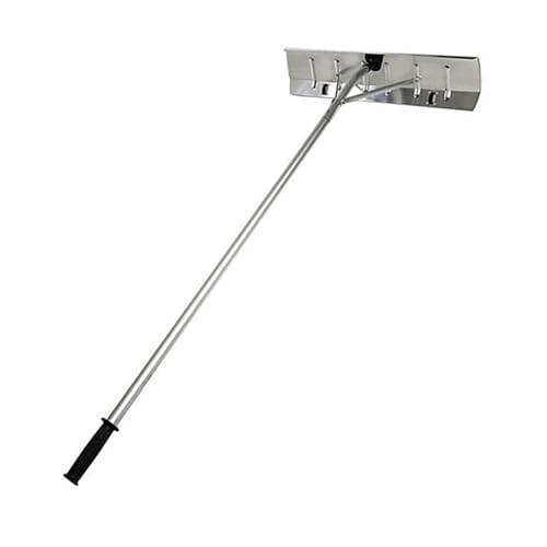 ＡＷＨＡＯ Rastrillo Quitanieves con Ruedas, Aleación de Aluminio Duradera para Césped,