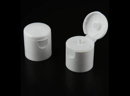 Image of dinojames Empty Refillable Round Plastic Bottles with Flip Top Caps (White, 100 ml), Set of (10 Pcs.)