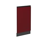 Vicco Geschirrspülblende R-Line, Rot, 45 cm J-Shape ohne Arbeitsplatte, zur freien Kombination innerhalb modularer Küchensysteme