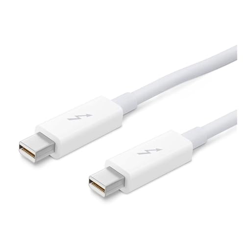 Thunderbolt 2 Cable Adapter Cord White Thunderbolt 2 Male to Male Connector 2M for Multimedia Monitor Data Cable Replace Replace Screen Components