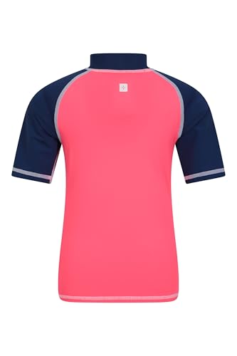 Mountain Warehouse Camiseta de Manga Corta para niños Camiseta para bañarse, Camiseta de Otoño Invierno, Camiseta protección Solar Infantil, Ropa con protección Solar 50 Rosa Brillante 3-4 Años