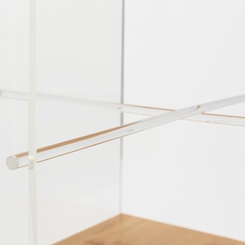 3 Tier Acrylic Rotating Bookshelf,360 Revolving Bookcase Floor Standing Acrylic Bookcase, Swivel Bookcase for Study Rooms, Offices, Classrooms