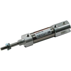 SMC NCJ2D10-200 2 INCH Stroke, 3/8 INCH BORE, AIR Cylinder, Double Acting, Double Clevis, Perpendicular Port Location, Series NCJ2, Single Rod, W/O AUTO Switch