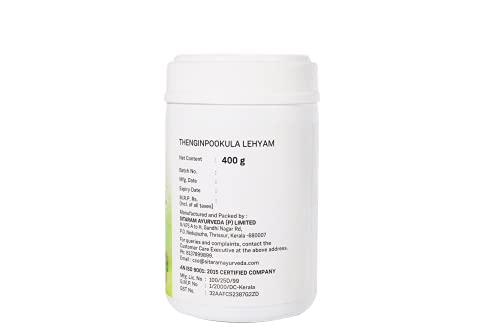 Sitaram Ayurveda Thengin Pookula Lehyam (400g) | Helps in restoring strength and tone to the uterine muscles | Efficient for imparting strength and stability to lower back in postnatal care