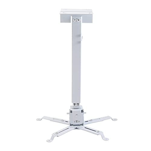 Soporte para proyector ajustable de metal blanco para techo y pared