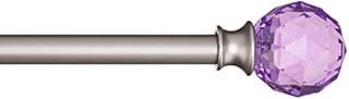 Amazon Basics Decorative 1,6 cm Curtain Rod with Faceted Ball Finials - 122 cm, Purple