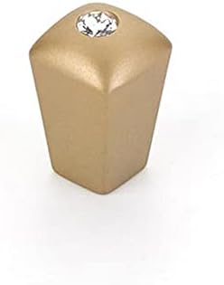 Schaub Skyevale Collection 1/2 in. 13mm Knob, Signature Satin Brass w/Crystal - 299-SSB