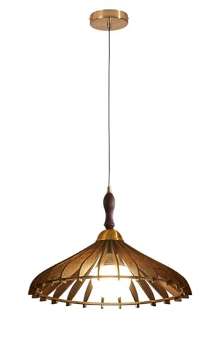 LLXDFUU Lámpara Minimalista WABI Sabi Lámpara Colgante de Cocina Retro de Nogal Lámpara Colgante de decoración del hogar de Mediados de Siglo Lámpara Colgante de guardarropa de Estilo japonés Vintage