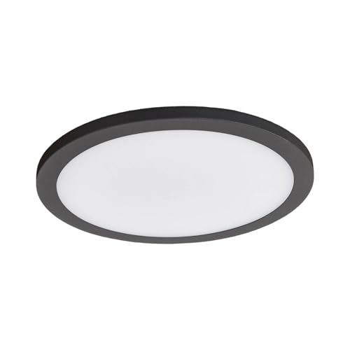 Lucande LED Deckenleuchten Malena mit Bewegungsmelder (Modern) in Schwarz aus Aluminium (1 flammig,) - Außenleuchte für Garten Terasse Balkon & Haus...