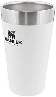 Stanley Adventure Stacking Beer Pint 0.47L Polar White  Travel Mug Keeps Beer Cold for 4 Hours - Stainless Steel Beer Mug - Stacks Infinitely - Double Wall Vacuum Insulation - Dishwasher Safe