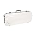 Crossrock Fiberglass Double Violin Case fits Two 4/4 Full-Size Violins- Includes TSA lock, Protective Blanket, Hygrometer, Removable Shoulder Straps- Milky White (CRF2020DVMW)