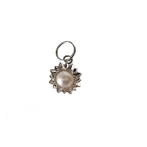 Pendentif en argent sterling SOL 8 mm avec perle, le cadeau idéal