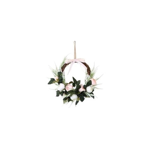 Couronne de Noël extérieure résistante | Duo de décoration murale et de porte de maison
