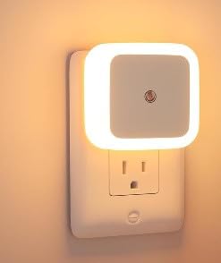 BLAGO Sensor Night Light Automatic On Off Sensor Lights Plug into Wall Stair Lamp for Stairway Bathroom Room Garage Cabinet Bedroom (Pack of 2)